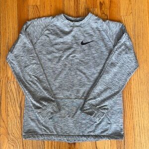 Nike Women's Gray Sweatshirt with Black Swoosh